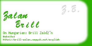 zalan brill business card